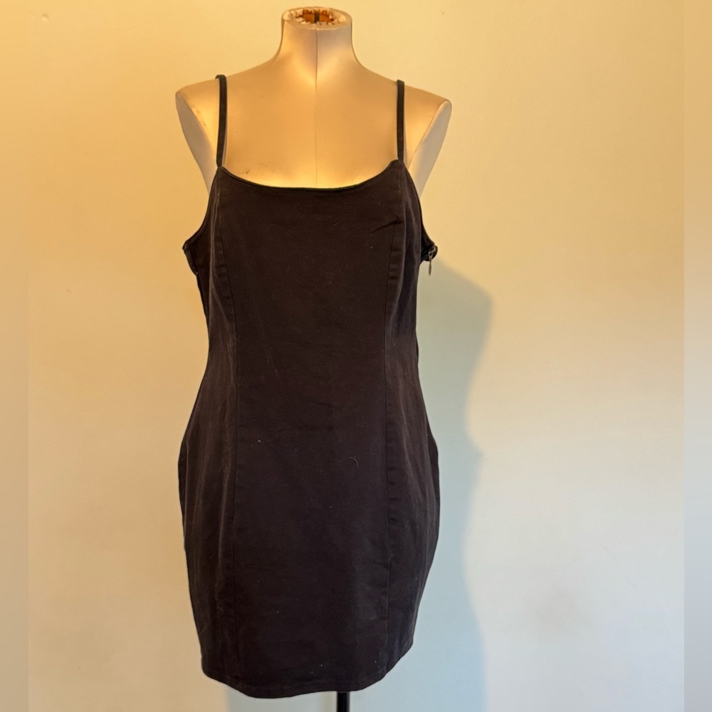 H&M Denim Black Sleeveless Dress SizeL